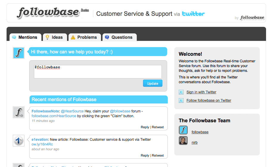 FollowBase | Customer Service and Support via Twitter!
