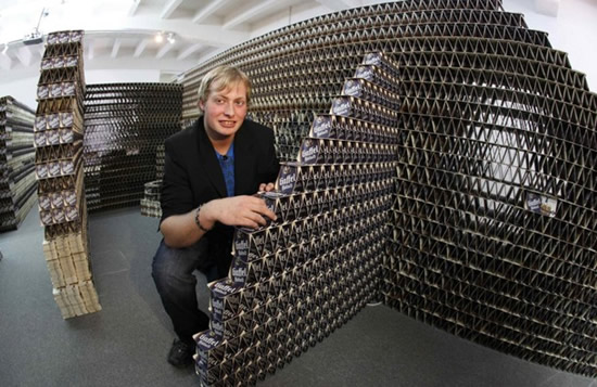 21 Year Old German Designer Builds House Out Of Beer Coasters