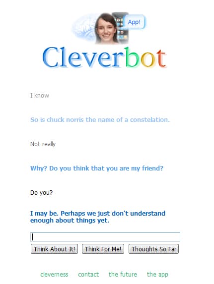 Running Short On Friends? – Maybe “CleverBot” Is For You!
