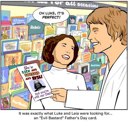 The Father’s Day Card Luke and Leia Gave Darth Vader