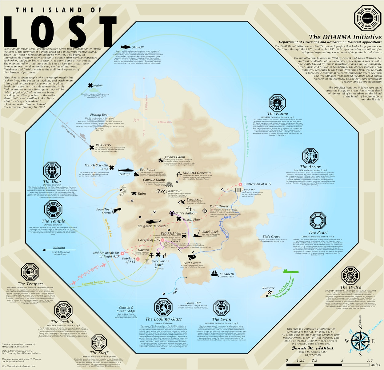 Cartographer Creates Full Map Of LOST Island