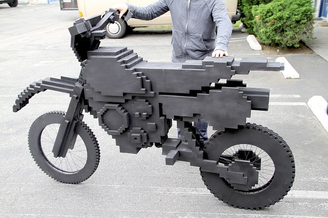 ExciteBike: A Life Size Pixel Bike Is Built!