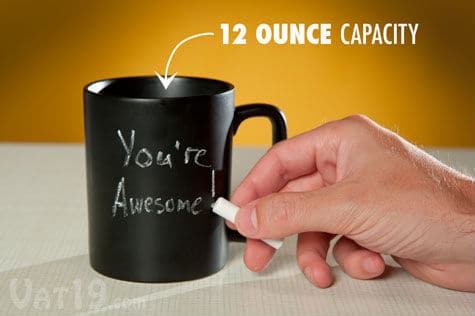 Have Fun: Draw And Doodle On This Coffee Mug With Chalk