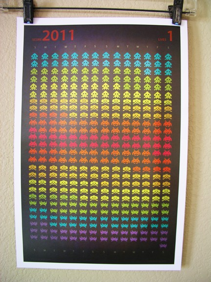 Space Invaders Calendar: Mark Each Day By Killing Aliens