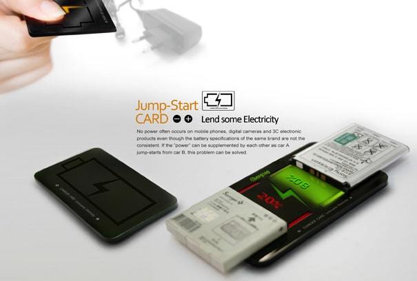 Jump-Start CARD: Borrow Power From Another Cell Phone Or Device