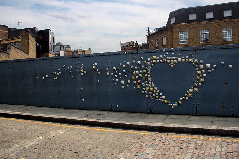 Love Your Street: Recycled Paper Puts Love On A Wall