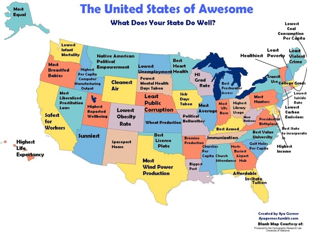 The United States of Awesome and Shame [Infographic]