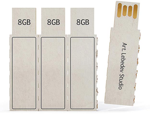 Eco-Friendly Technology: A Disposable Cardboard Flash Drive