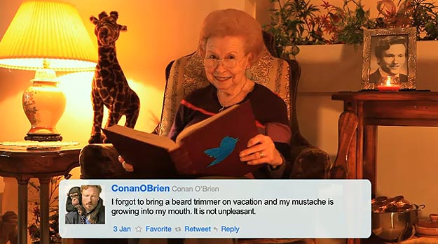 A Sweet Granny Reads Conan O’Brien’s Tweets