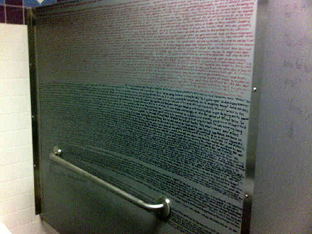 Harry Potter Written On A Bathroom Stall Wall