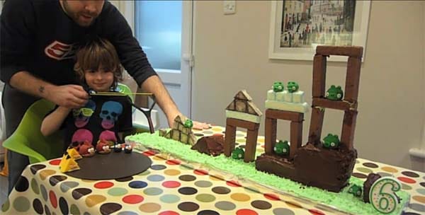 Food Play: An Epic Playable Angry Birds Birthday Cake