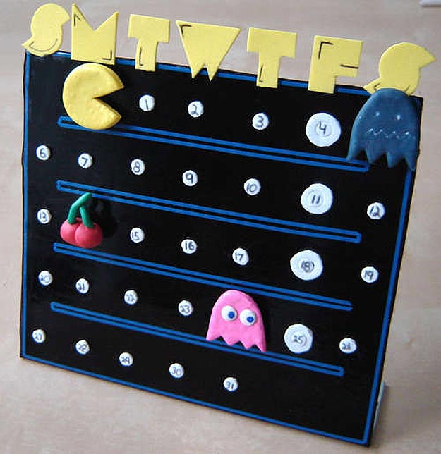 DIY Geektastic Pac-Man Calendar (Chomp Chomp)