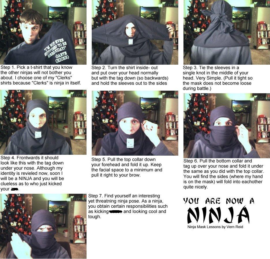 How To Become A Ninja Using Just A T-Shirt [Infographic]