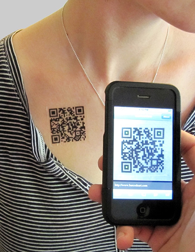 Scan Yourself: Geeky Barcode (QR Code) Tattoos