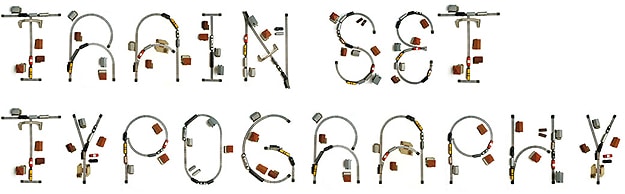 Typography: Alphabet Created From Old Train Set