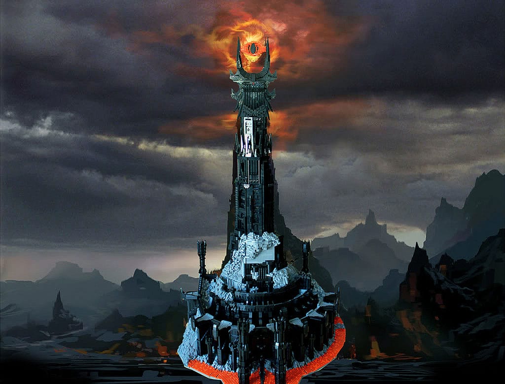 Epic Sauron Tower Recreated With 50,000 Lego Blocks