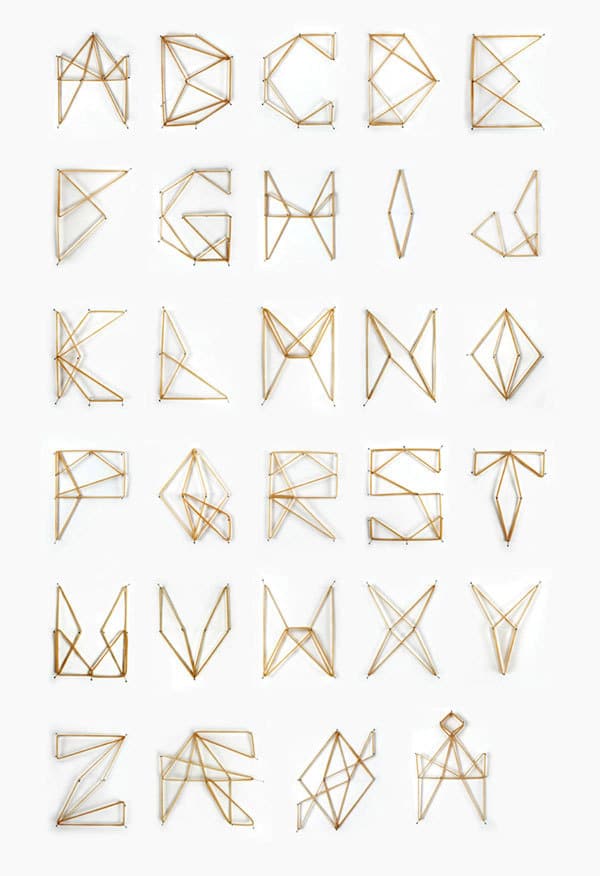 The Elastic Alphabet: Rubber Band Typography