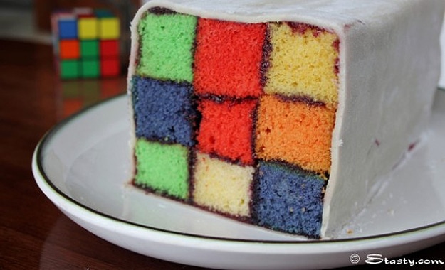 A Colorful Rubik’s Cube Birthday Cake For Geeks