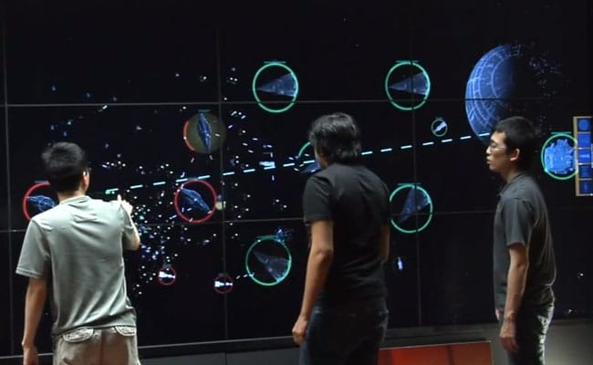 Star Wars Fleet Commander Game On A Huge Touch Wall