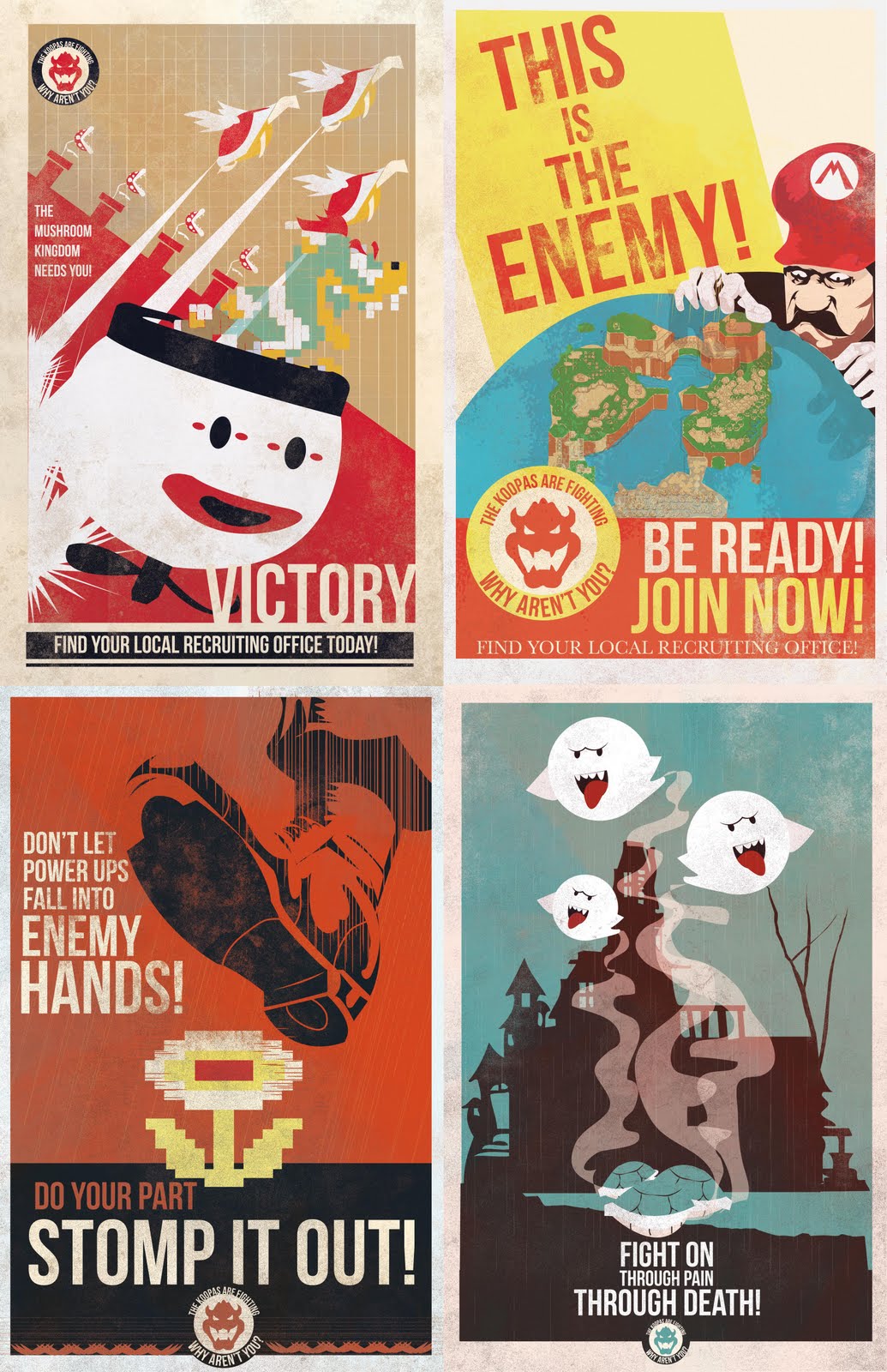 King Koopa’s Super Mario Propaganda Posters