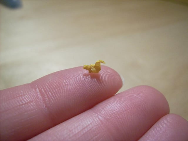 World’s Smallest Origami: A Rather Tiny Art Installation