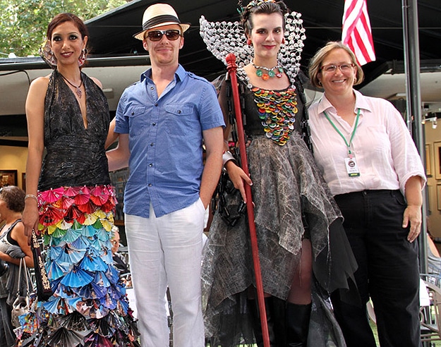 Gorgeous Dress Made From Old Magazines & Garbage Bags
