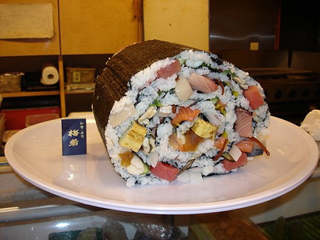 World’s Largest Piece Of Sushi On A Restaurant Menu