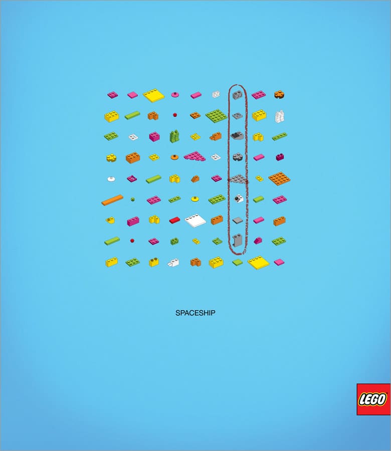 Lego Words Puzzle: A More Challenging Advertising Idea