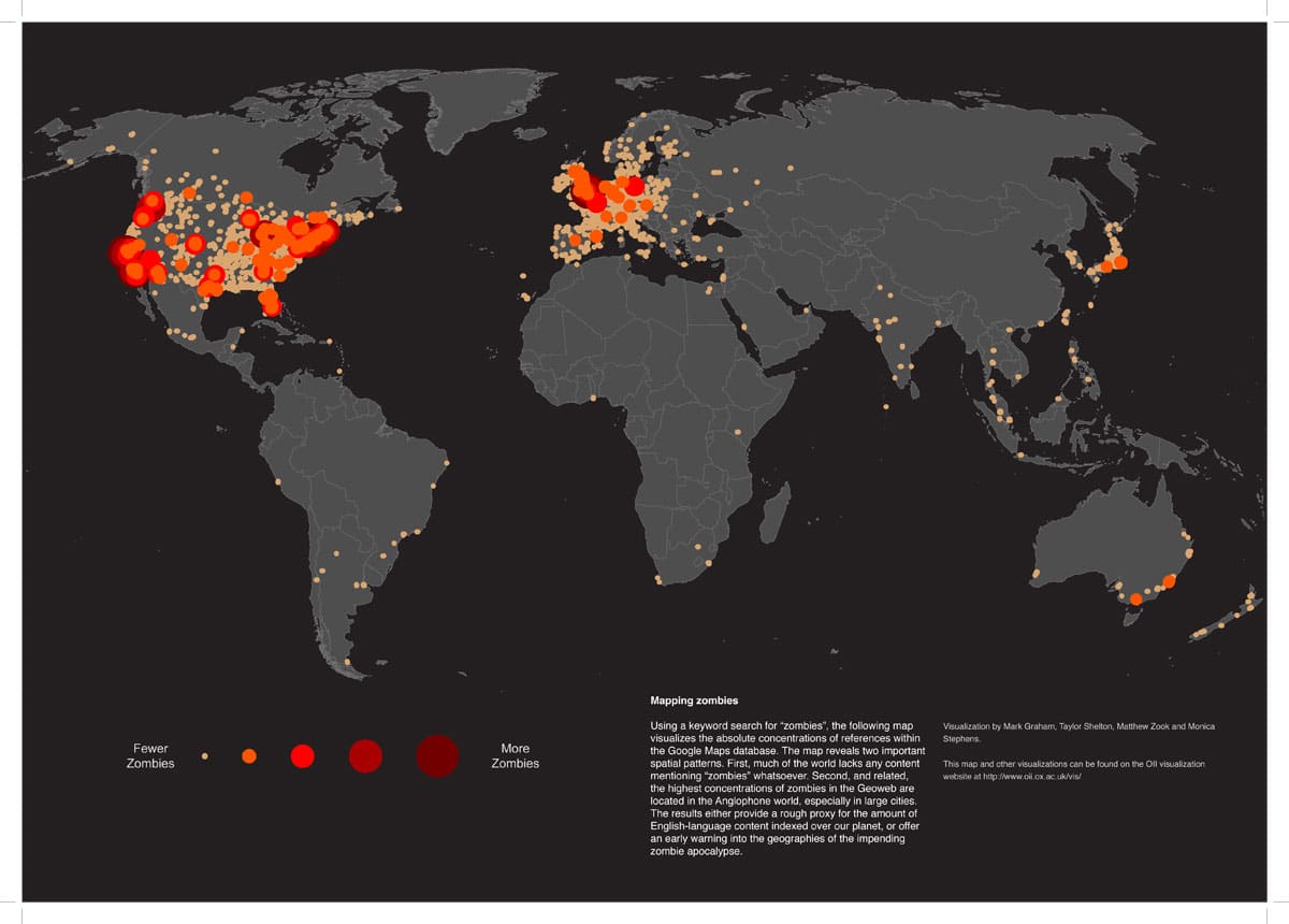 Zombie Map: Now You Know Where They Are From [Data Map]