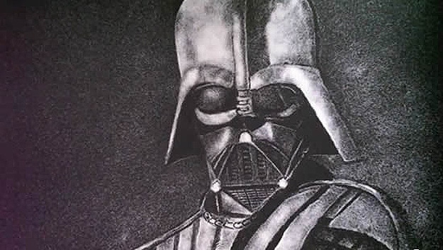Unusual Art: Darth Vader Portrait Created With Salt
