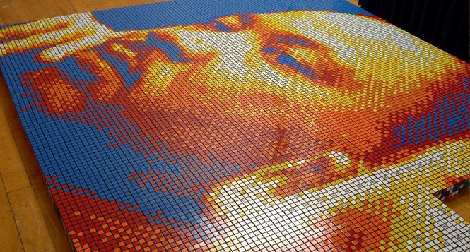 Martin Luther King, Jr. Portrait Made With 4,242 Rubik’s Cubes!