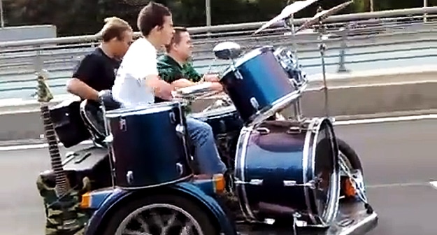 Guy Takes His Band On The Road, Literally! [Video]
