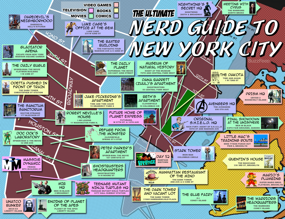 The Ultimate Nerd Guide To New York City [Map]