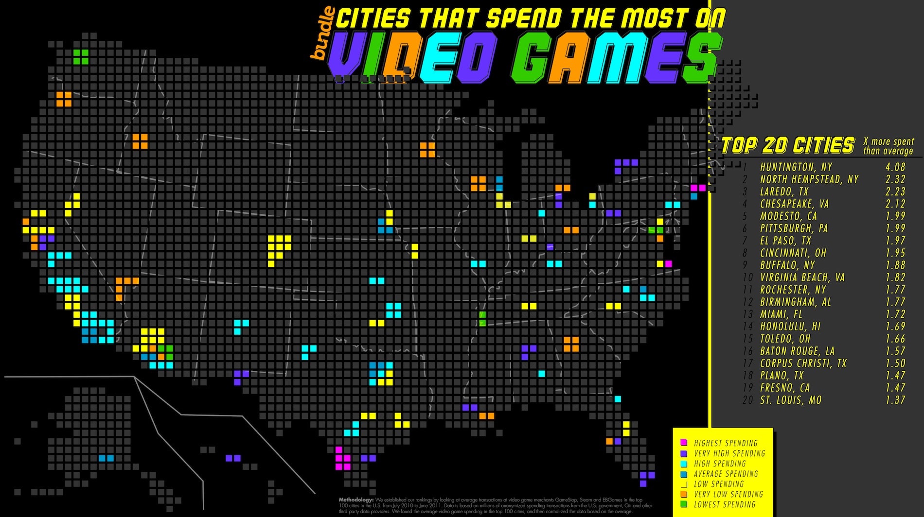 Map Of Video Game Spending In The U.S. [Infographic]