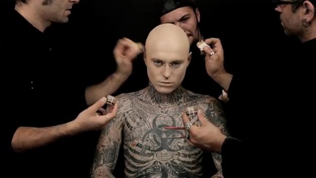 Zombie Boy Makes Full Body Tattoo Disappear In Commercial