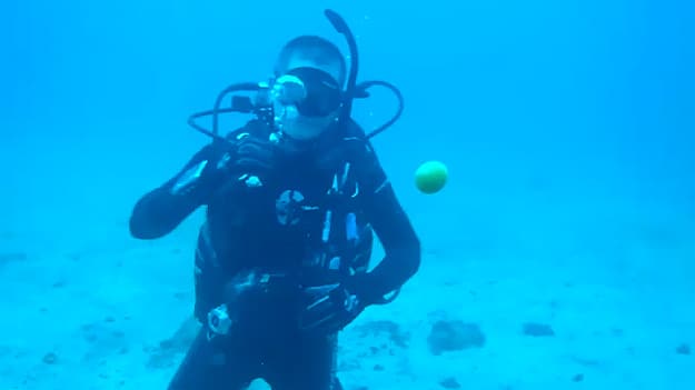 Underwater Egg Trick: Divers Crack Egg Deep In The Ocean