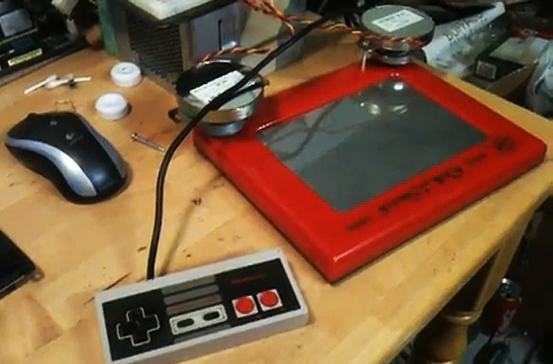 NES Controlled Etch A Sketch Pad Is Doubled Up Retro