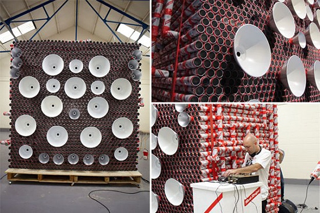 Can’t Afford A Sound System? Build One From Beer Cans…
