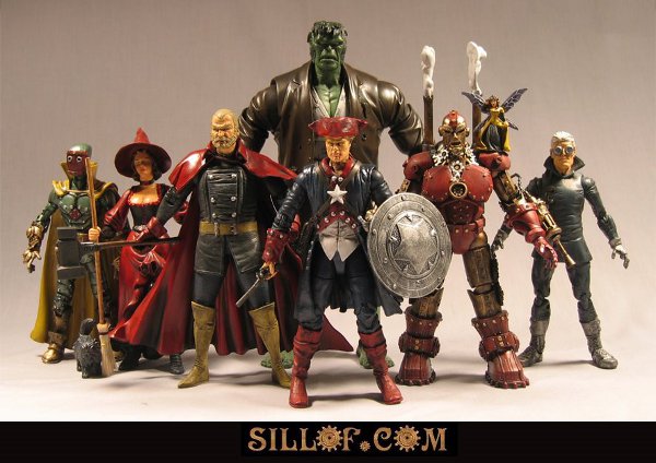 Steampunk Avengers & Justice League Superhero Figurines