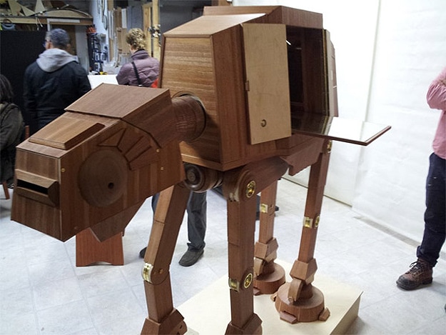 A Hugely Geeky Wooden AT-AT Liquor Cabinet