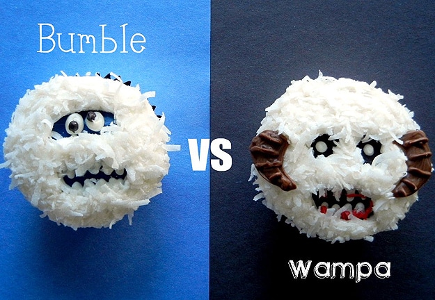 DIY Bumble & Wampa Snow Monster Cupcakes