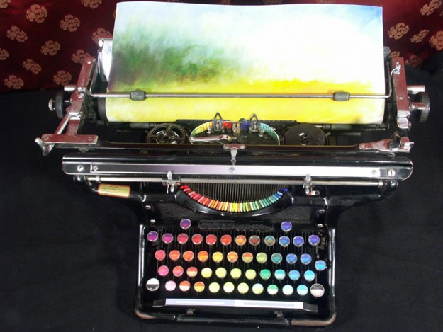 Design Inspiration: A 1937 Typewriter That Paints With Colorful Oils