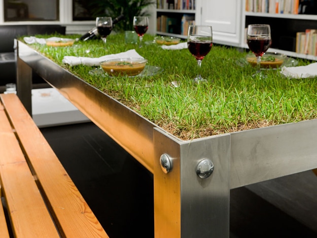 Inspiration: An Indoor Picnic Table Created With Real Grass