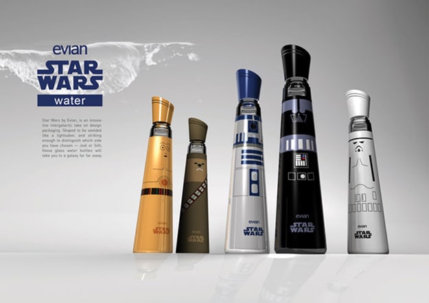 Evian Star Wars Bottle Design: An Intergalactic Package Design