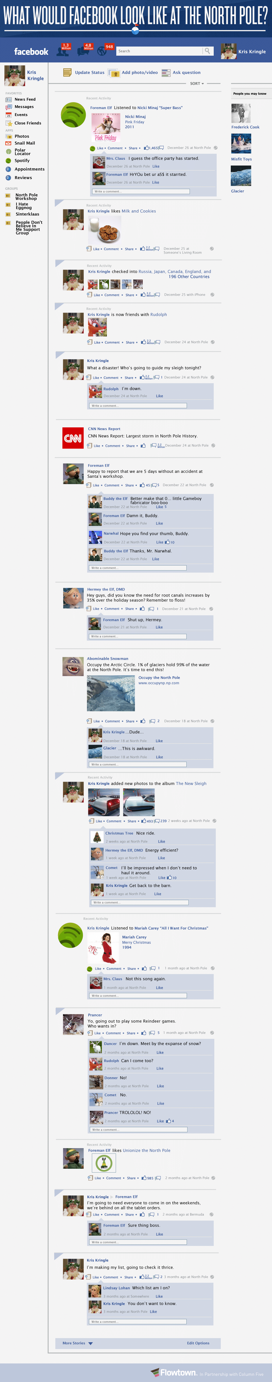 What Facebook Would Look Like At The North Pole