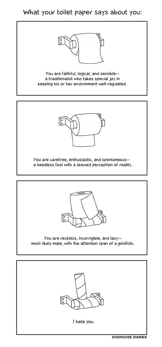 What Your Toilet Paper Says About Your Personality