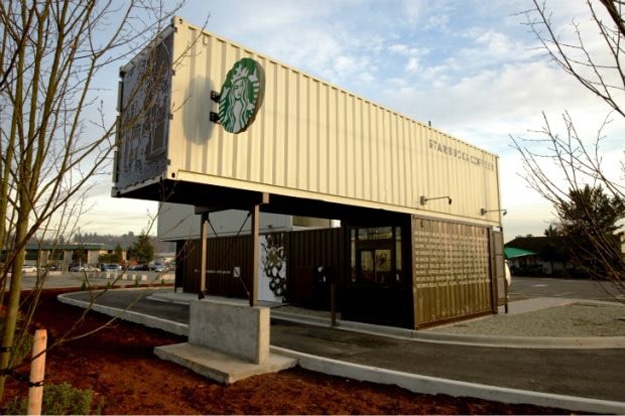 Starbucks Location Built From Recycled Shipping Containers