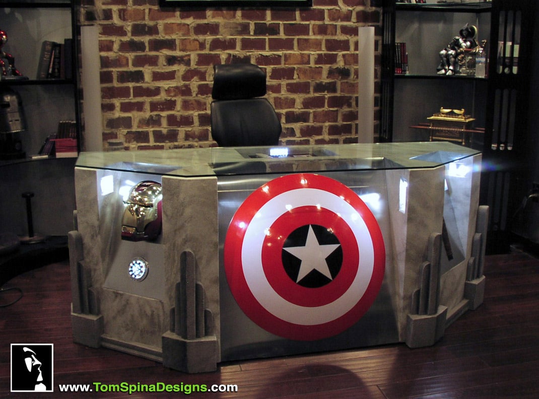 Become A Superhero With The Custom Built Avengers Office Desk
