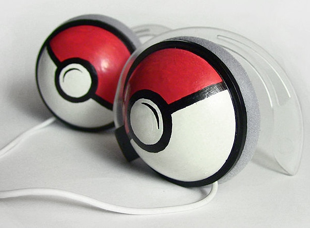 Pokeball Headphones: The Retro Geek Way To Rock Out