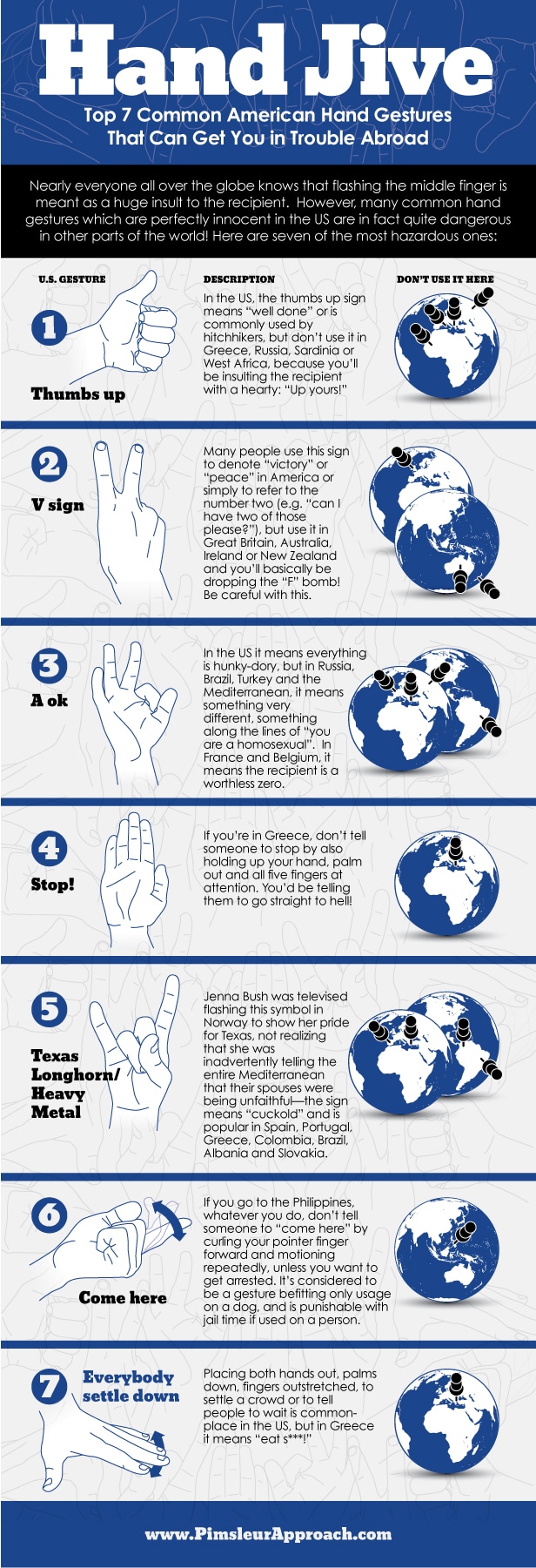 7 Common Hand Gestures That Could Spell Disaster [Infographic]